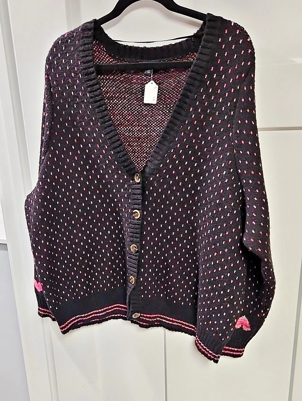 Torrid Pink Pattern Button-Front Cardigan Size 3X Like New
